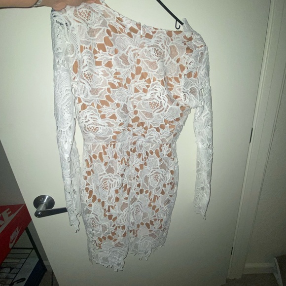 White & nude party dress - Picture 4 of 4